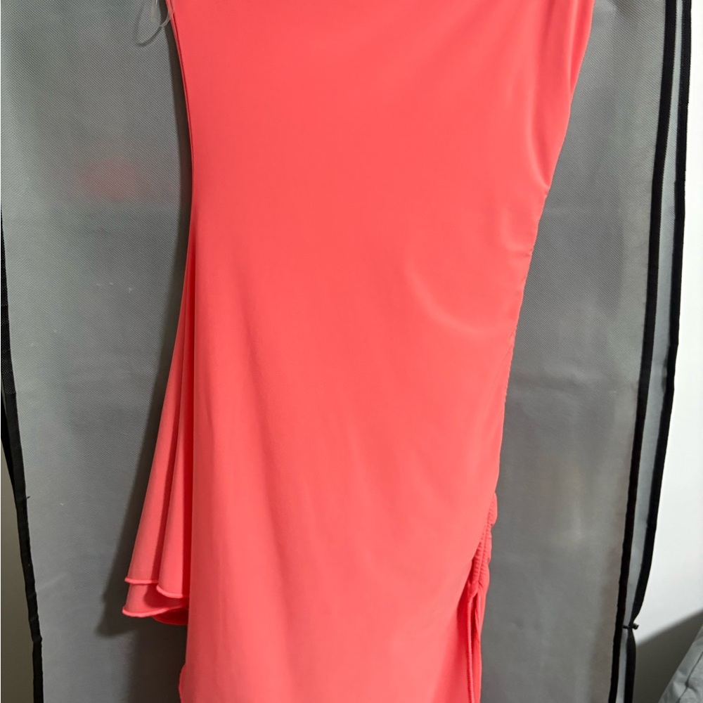 American Threads Strapless Coral Dress